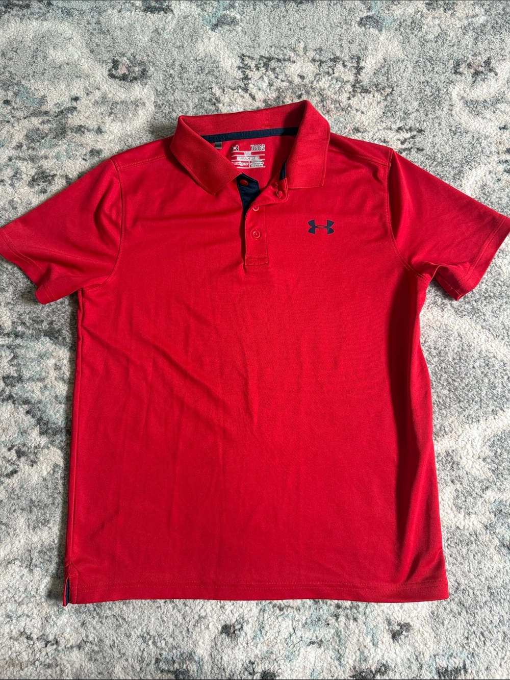 Boys Under Armour Red Polo Shirt